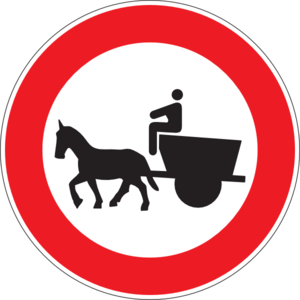 No Entry For Horse Drawn Vehicles Clip Art